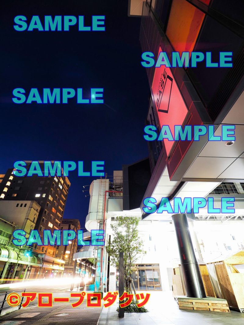 sce0027【ダウンロード画像　真夜中の総曲輪通り入口】