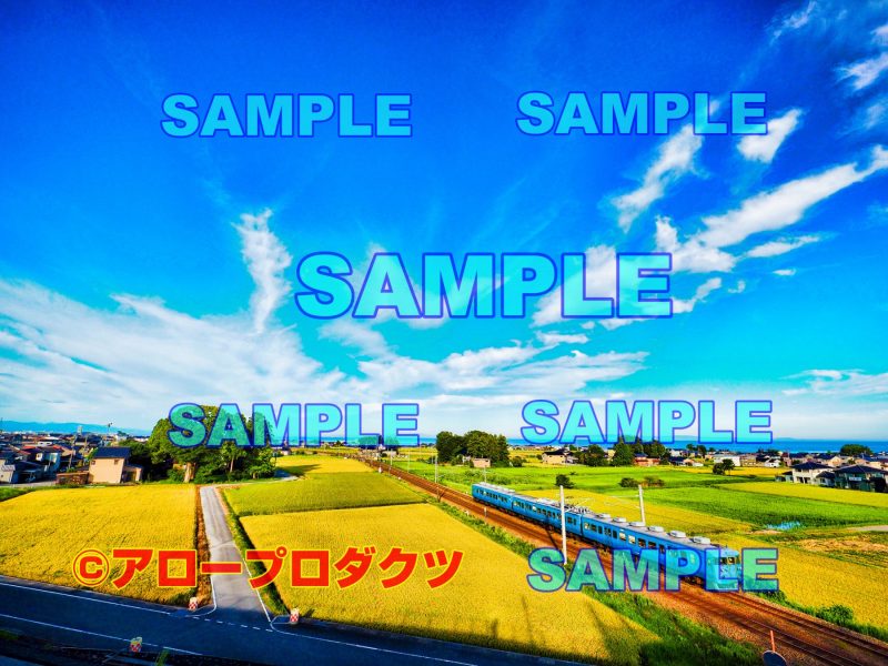 toy0018【ダウンロード画像　秋の田園と413系電車】