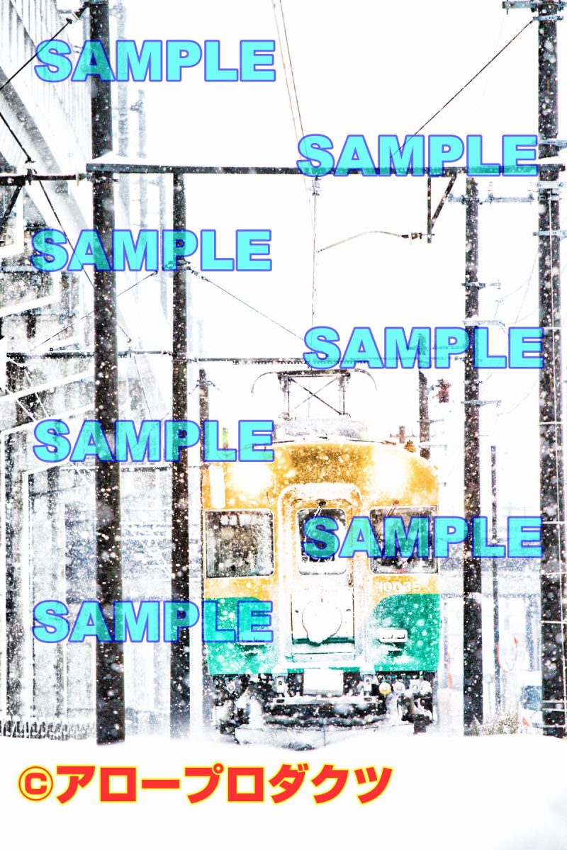 toy0062【ダウンロード画像　冬の富山地方鉄道　正面から】