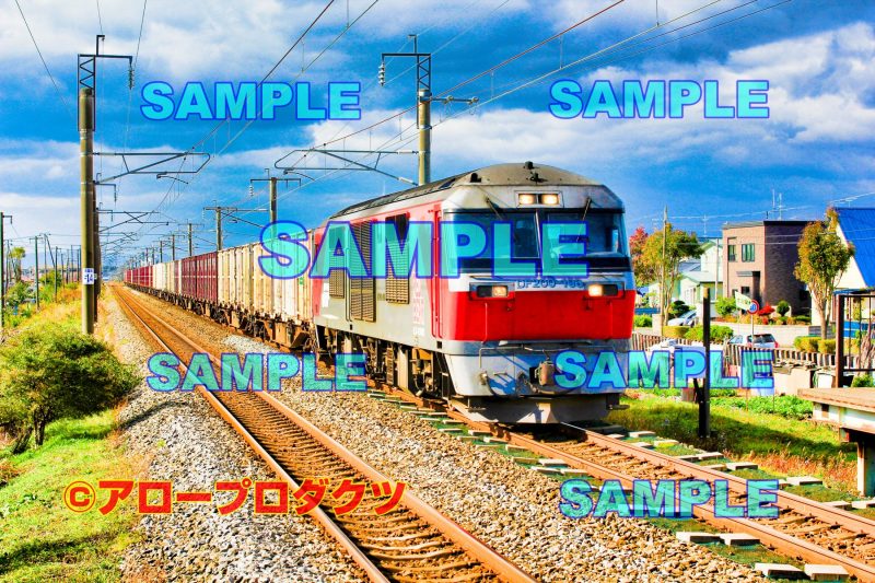hok0008【ダウンロード画像　北海道を走るDF200機関車けん引の貨物列車】