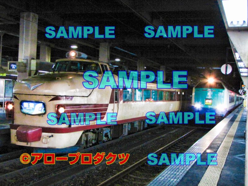 hrk0028【ダウンロード画像　金沢駅にて489系急行能登と485系特急北越】