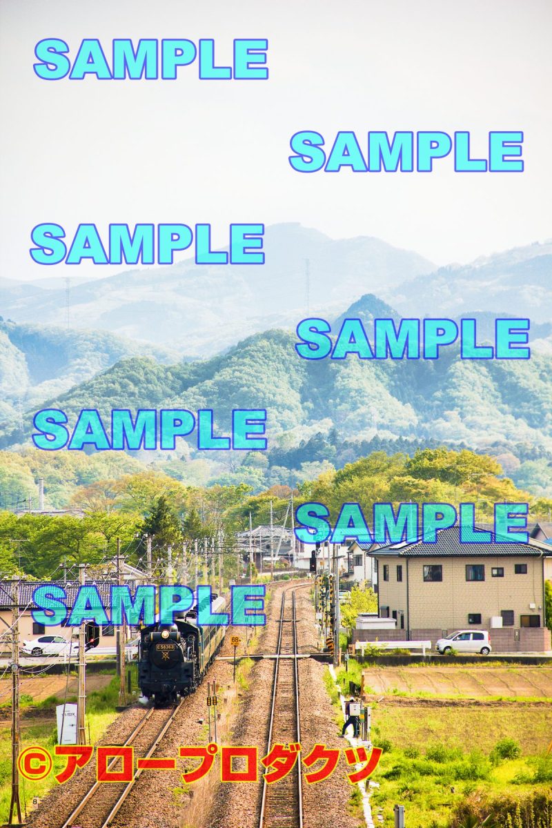 kan0093【ダウンロード画像　のどかな場所を行く秩父鉄道のSLパレオエクスプレス】