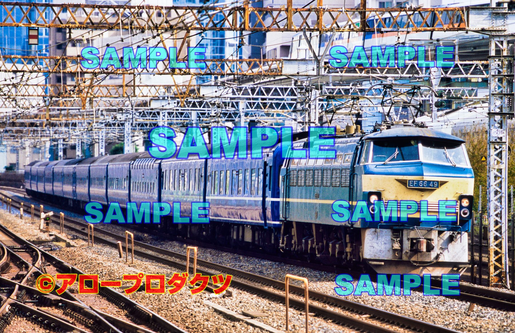 kan0134【ダウンロード画像 寝台特急富士・はやぶさ号が車庫へ戻るシーン】
