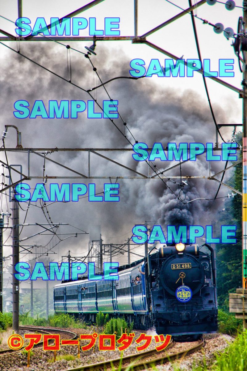 kan0164【ダウンロード画像　煙を吐いて走るD51蒸気機関車の列車】