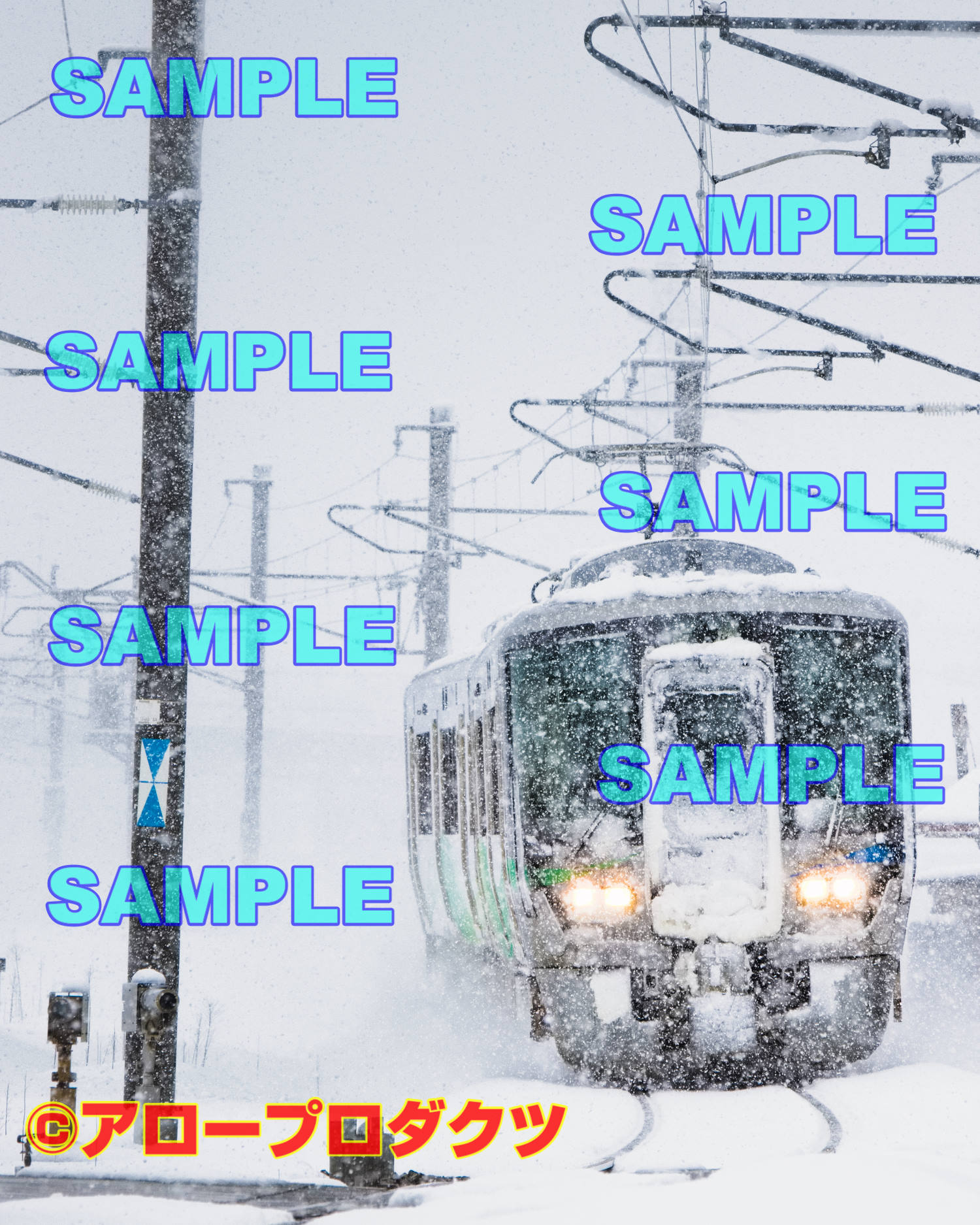 富山の鉄道写真：アロープロダクツより冬の鉄道写真