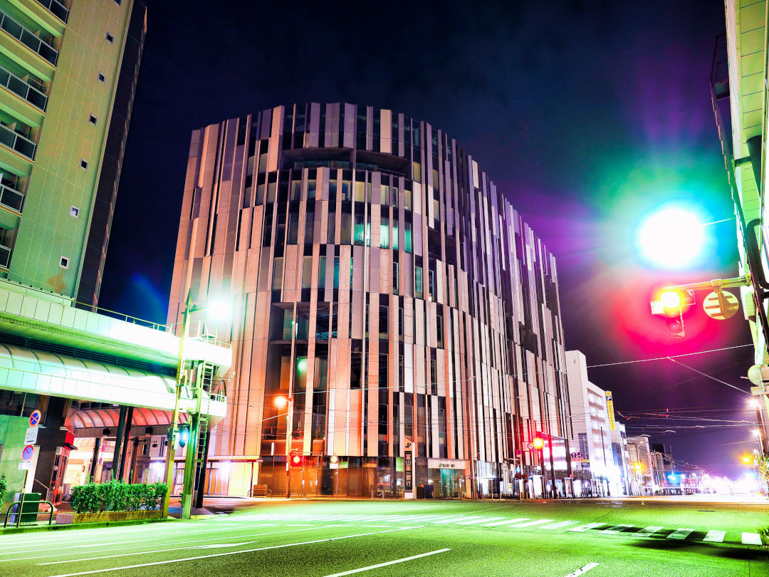 夜のTOYAMAキラリ　Toyama Kirari at night