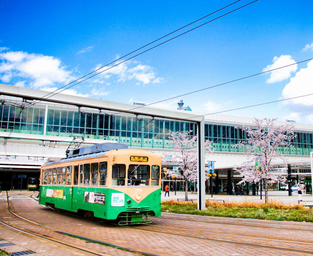 富山市電の富山駅付近　toyama city tram in around Toyama Sta.